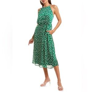 Betsey Johnson green animal print midi dress 2